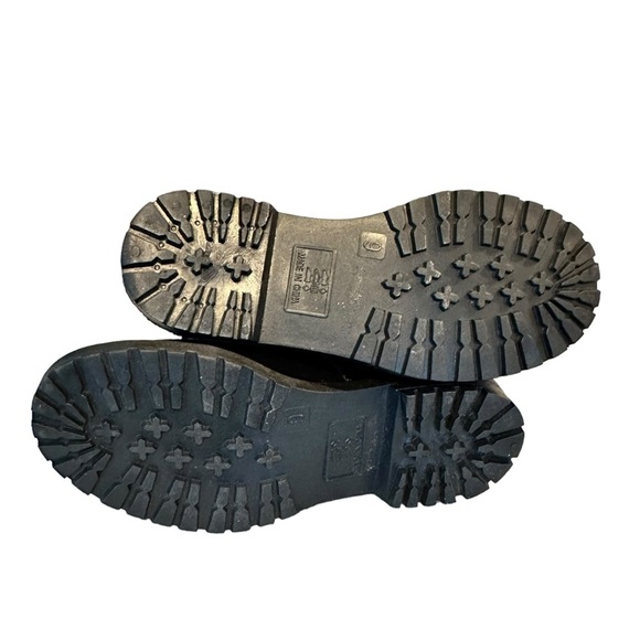 Kenneth Cole Reaction | Black Rain Lace Up Cozy Lug Sole Rain Boots Size 9 - Picture 14 of 14